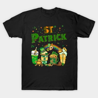 Tis the St Patrick's day drink coffee latte T-Shirt